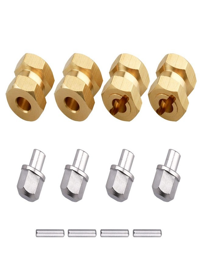FriHobby Brass 12mm Wheel Spacer Wheel Hubs Extension Drive Adapter for Axial SCX10 & SCX10 II 1/10 RC Crawler (12mm) - Image 1